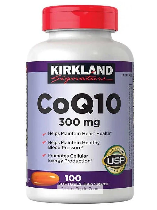 Kirkland Signature CoQ10 300 mg 100 cápsulas gelatinosas – saúde e energia do coração validade 26/08 - Imagem 3 de 4