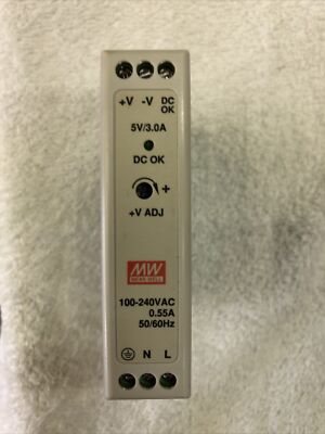 HURCO 413-0008-036 DIN-Rail Power Supply 5V 3 Amp 15W   HURCO B AXIS VMX42/60SR