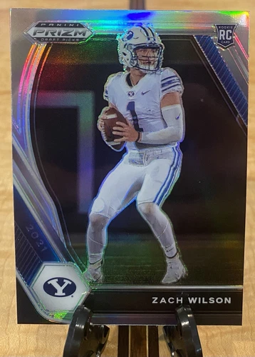 2021 Silver Prizm Zach Wilson RC #105 Rookie BYU New York Jets Draft Picks
