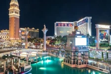 Digital Image Picture Photo Pic Wallpaper Las Vegas Strip Water Buildings Nights
