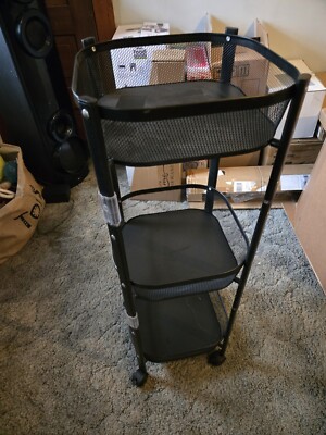 3 Tier Collapsible Cart, Black, Brand New