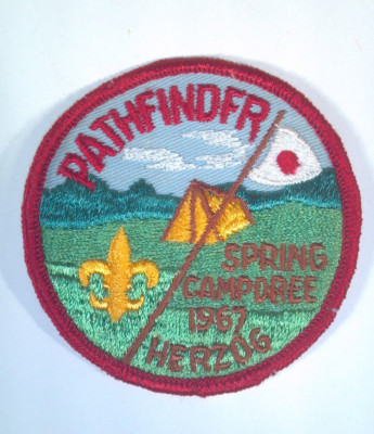 Vintage 1967 Pathfinder Spring Camporee Boy Scouts 3'' Patch Badge Herzog