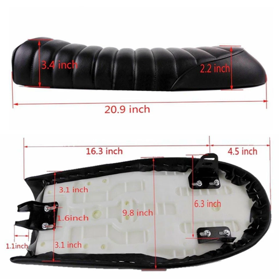 Vintage Cafe Racer Brown Flat&Hump Saddle Seat For Honda GL 1000 650 500 100 GB - Изображение 4 из 4