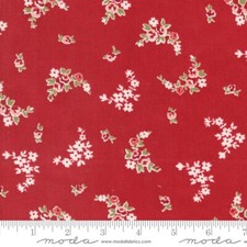 Grand Haven Small Floral Cherry Red Minick Simpson for Moda 1/2 YD 14983 14