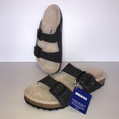 Sandali Birkenstock Arizona Rivet Slides Grigio Scuro Da Uomo 12 M - Foto 5 di 21
