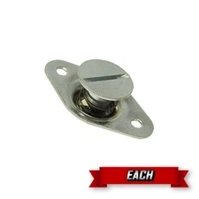 Dzus Button, Slotted Self-Ejecting, 7/16" x 0.650" Grip, Steel, Natural {Each}