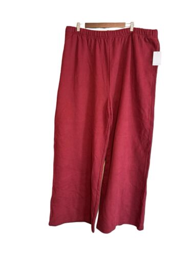 Good American Women's Wide Leg Sweatpants Color Team Cardinal Size 6 - 3XL NWT