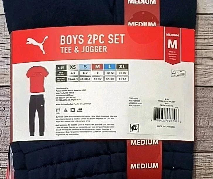 New! Boy's PUMA T-Shirt and Pants Outfit Size Medium Large - Image 4 of 4