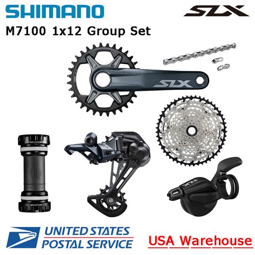 Ensemble groupe Shimano SLX M7100 1x12 vitesse cassette dérailleur arrière décalage droit BB - Photo 1 sur 1