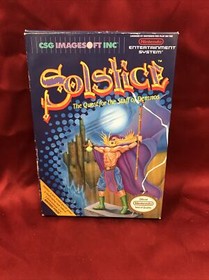 Solstice: The Quest for the Staff of Demnos (Nintendo NES) CIB COMPLETO L🟣🟣K