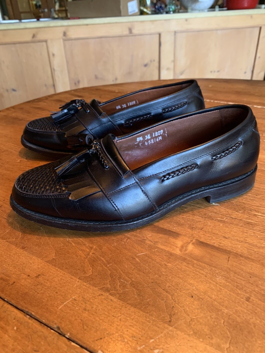 Allen Edmonds Cody Black Kilty Tassel Loafers Weave Vamp By  display picture 1