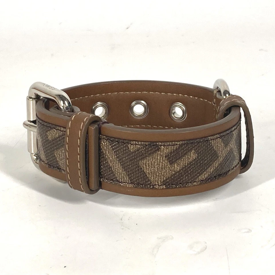 FENDI 8AC016 zucca dog collar dog pet Accessories Dogs Collar Leather Brown - Image 3 of 4