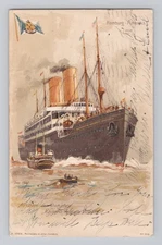 Hamburg Amerika Kaiser Auguste 1906- OGONTZ,PA. Stamp + more