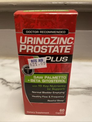 Urinozinc Prostate Health Complex Beta Plus Supplement Urinary Support 60 ct