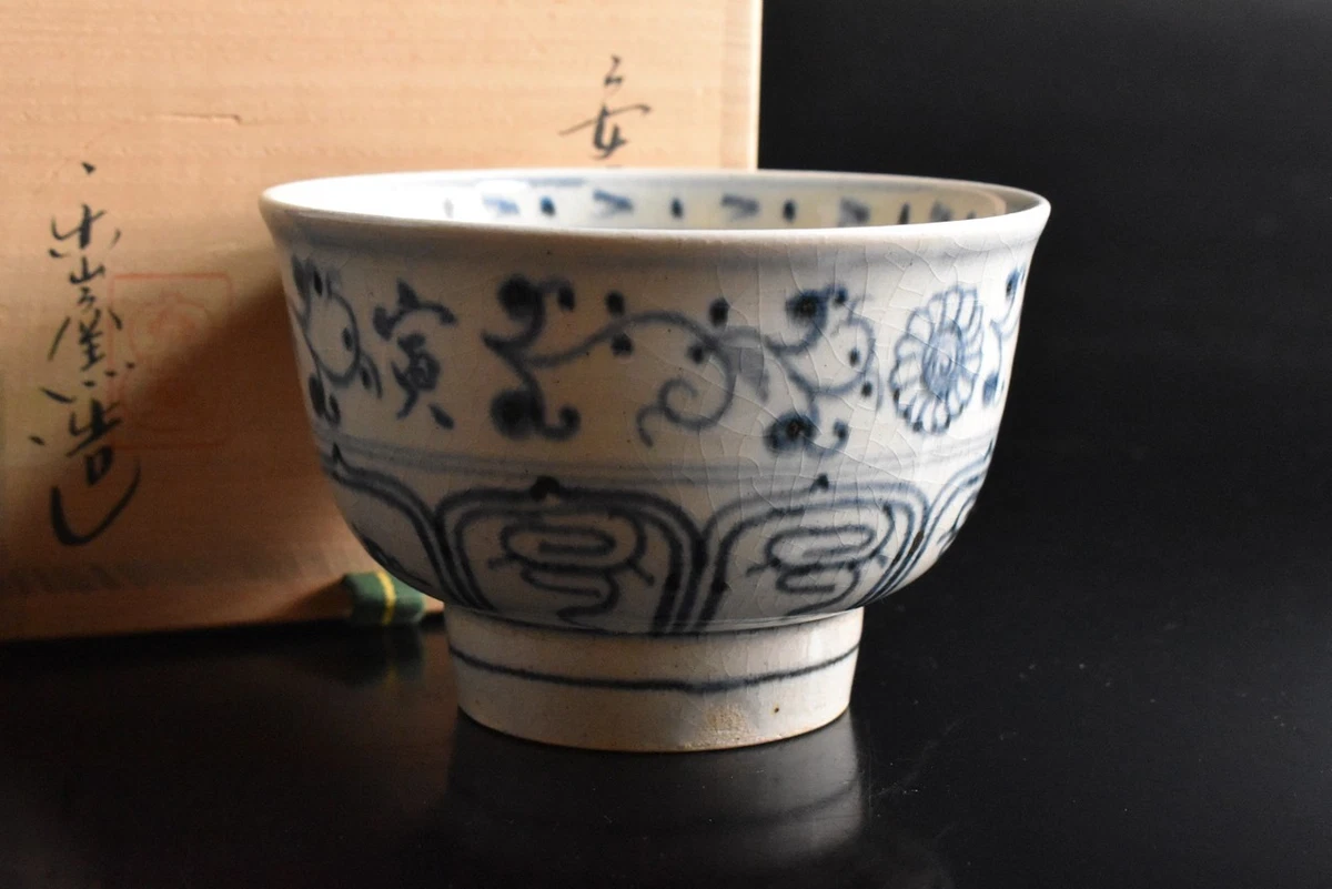 蓝色日本古董碗| eBay