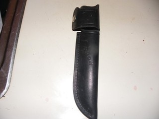 Buck 119 Black Leather Sheath Only/ LOOKS GOOD