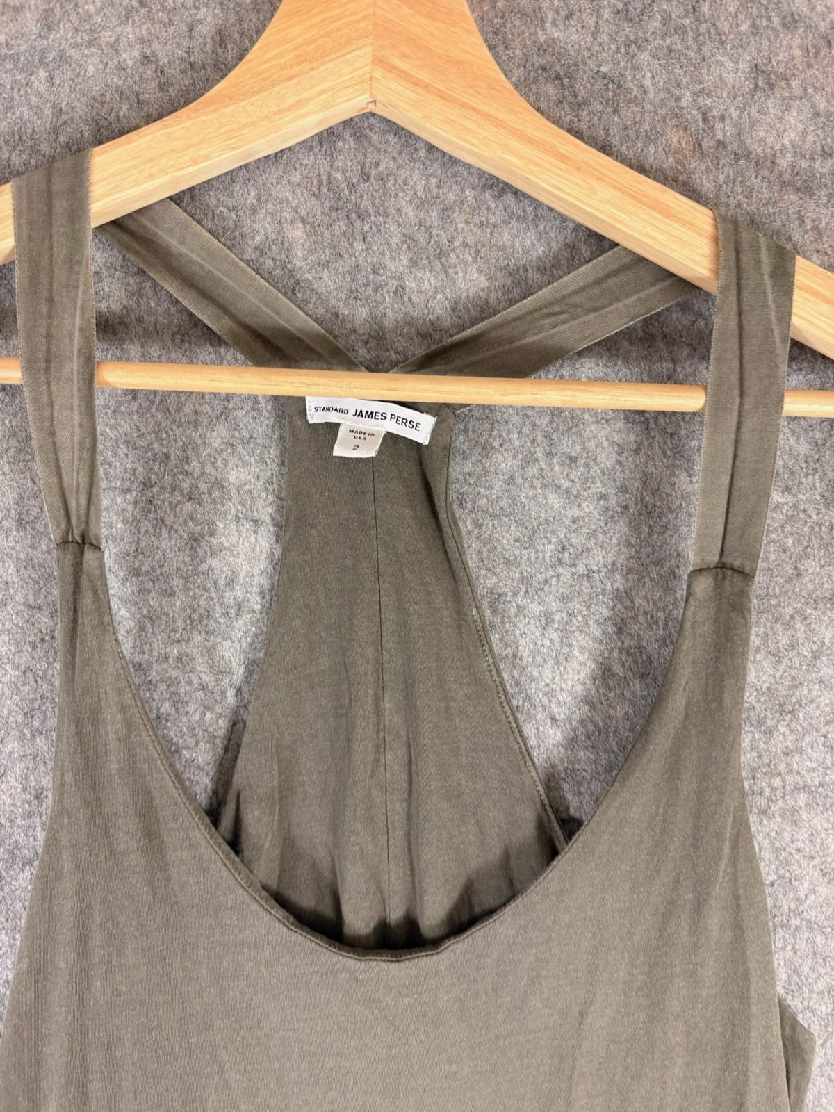 Standard James Perse Womens Basic Olive Sleeveles… - image 2