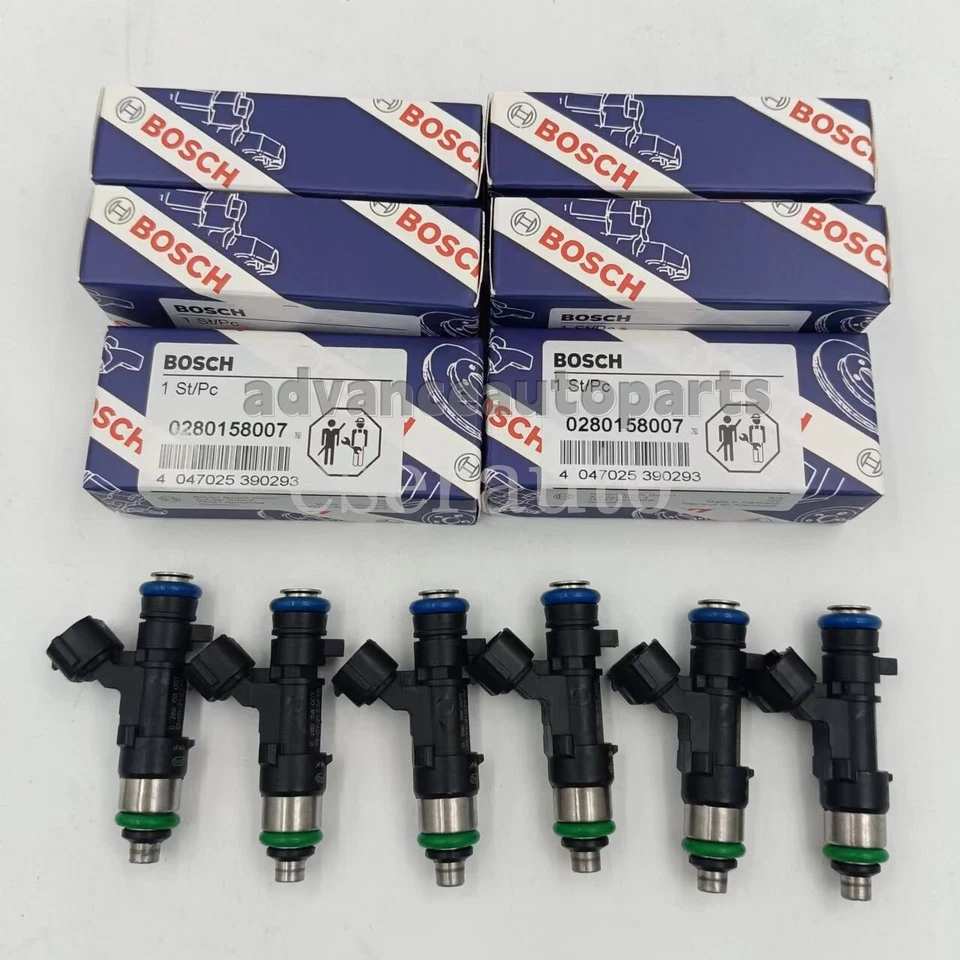 Inyectores de combustible originales BOSCH 6 piezas para Nissan Frontier 05-19 4,0 L V6 0280158007 Foto 2 de 4