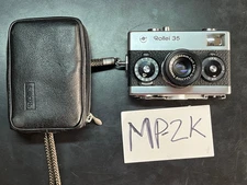Rollei 35 Film Camera with Strap, Leather Case, Manual. Working, PLEASE READ