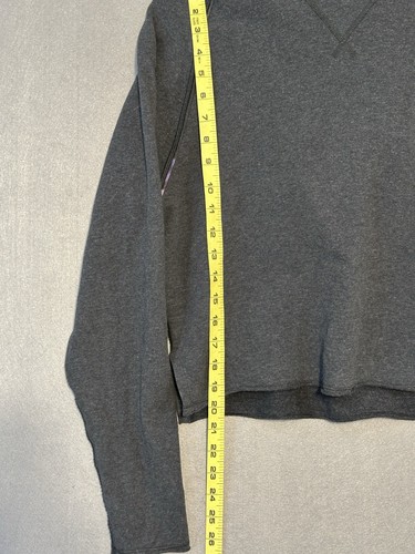 Lululemon Gray Hoodie Cropped Hooded Sweatshirt Womens Size 6 Crop Top EUC - Picture 7 of 11