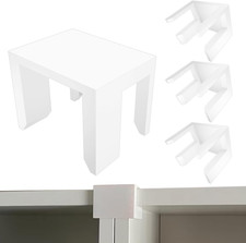 4 Pcs White Bookcase Connector Fits IKEA Billy Bookshelf, Alignment Clip