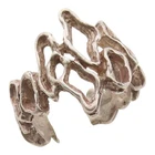 925 Sterling Silver Vintage Ring Chunky Sculptural Openwork Band  Sz 8  RG36328