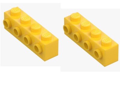 LEGO 2x Brick 1x4 with 4 Side Studs Bright Yellow 30414 4164073 Yellow