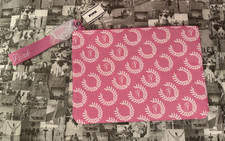 NWT Victoria's Secret Pink Crest Logo Pouch Travel Cosmetic beauty Bag   