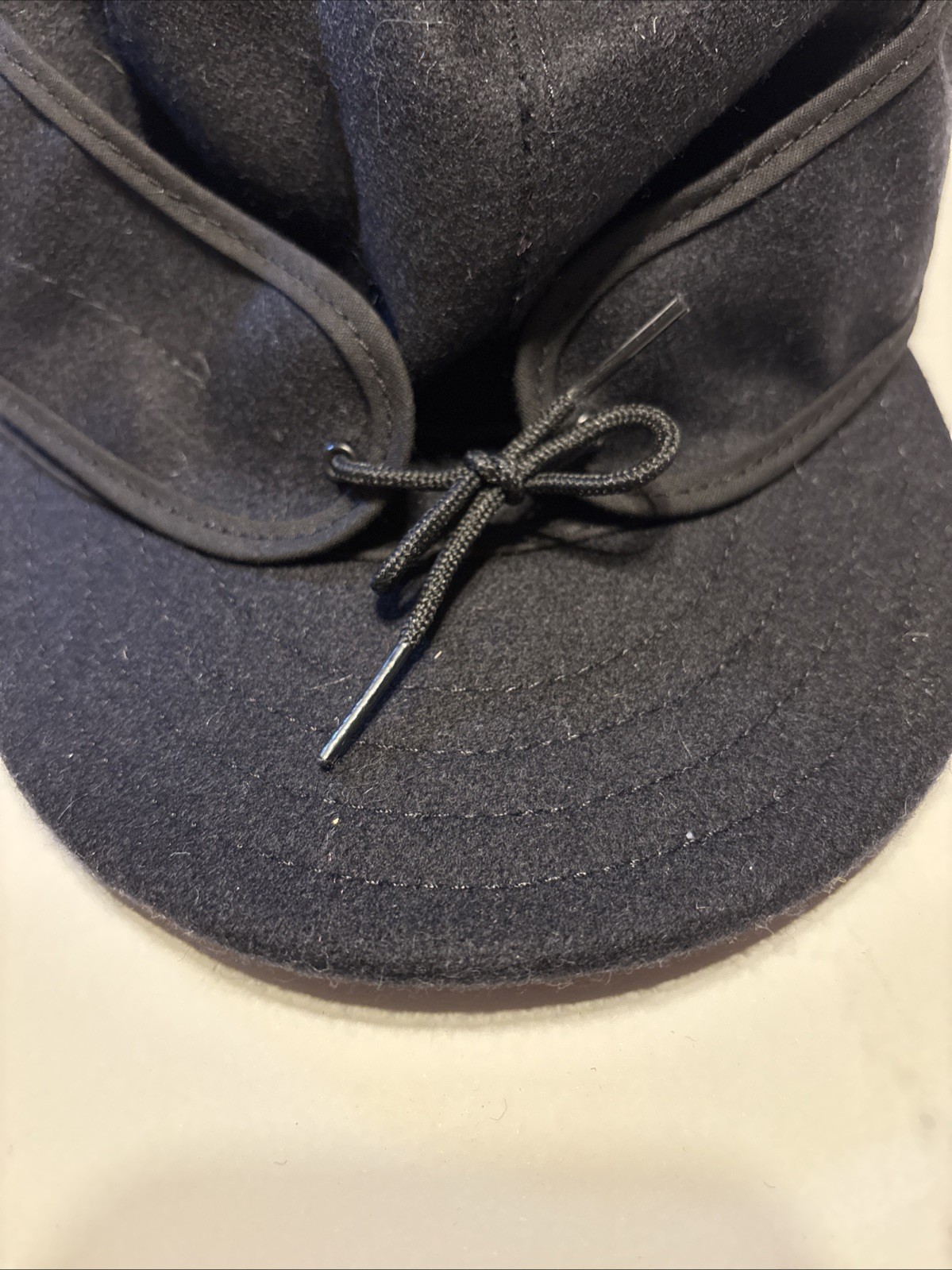 Vintage Men's Stormy Kromer 1903 Black Wool Blend Hat Size 7 1/2/Made In USA