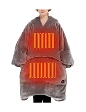 KFUBUO Heated Electric Wearable Blanket Throw Battery Operated Portable USB C...