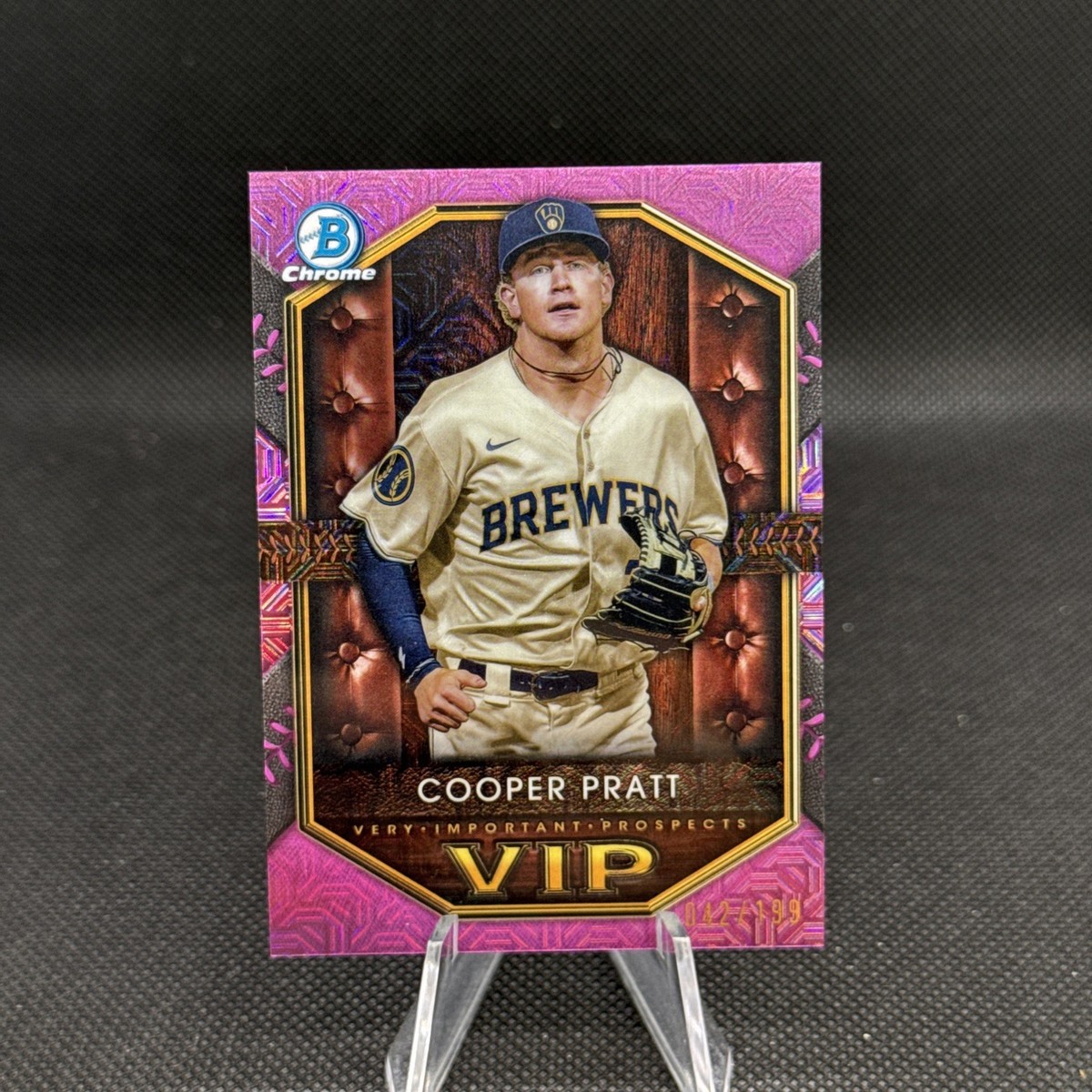 2025 Bowman Mega Box Mojo VIP #VIP-15 Cooper Pratt Pink