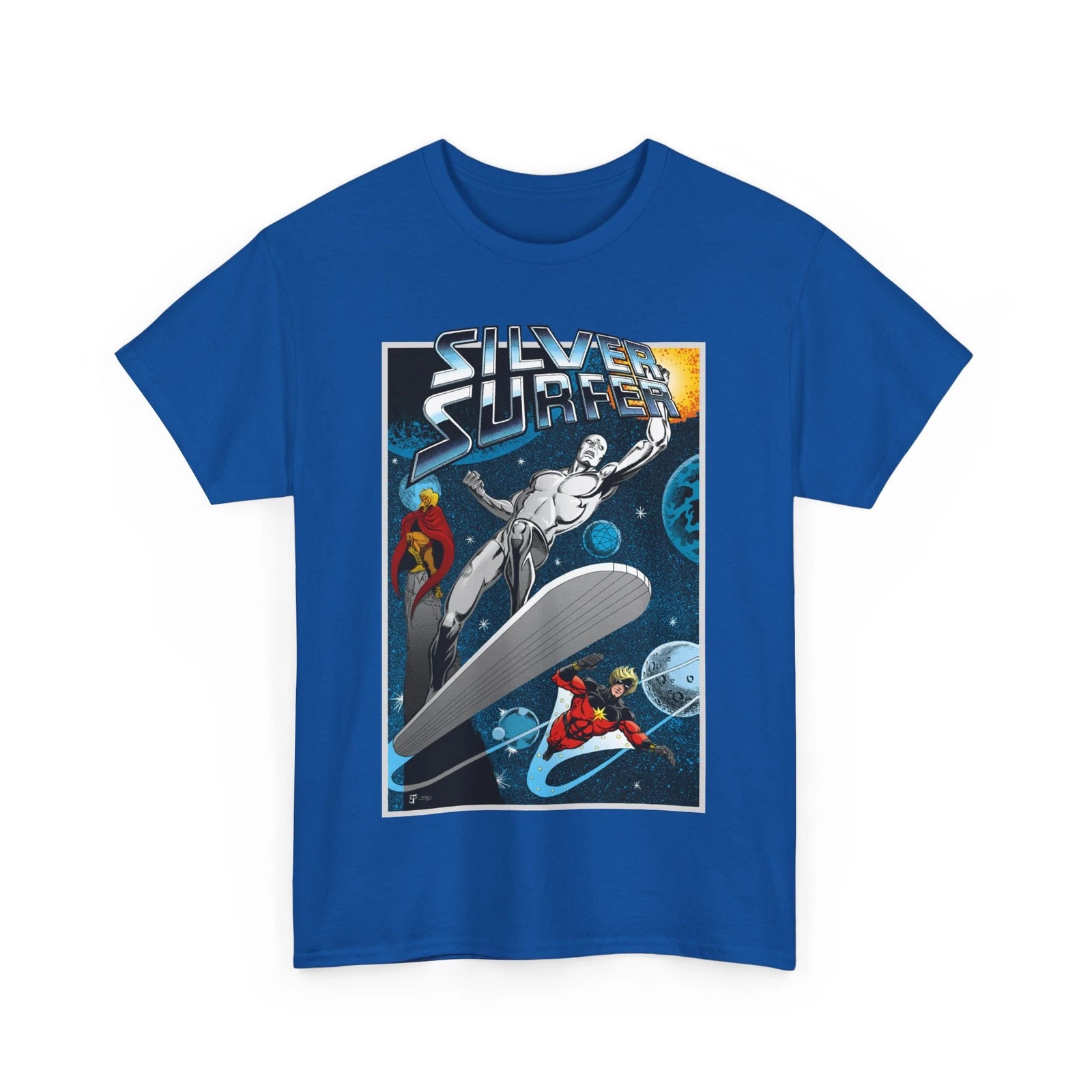 Silver Surfer T-Shirt - Marvel Comics - With Adam Warlock & Captain Marvel
