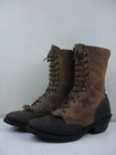 Men's 9.5 EE W Double-H Lewis Brown Aero Glide 7 Packer Western Boots Kiltie USA