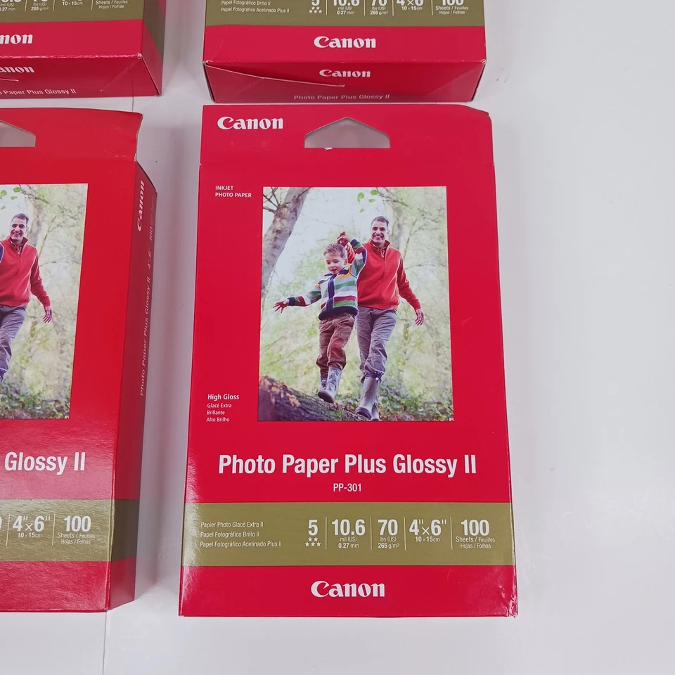 Lot of 4 Packs - Canon Plus Glossy II Model PP-301 Inkjet Photo Paper 400 Total - Image 3 of 4
