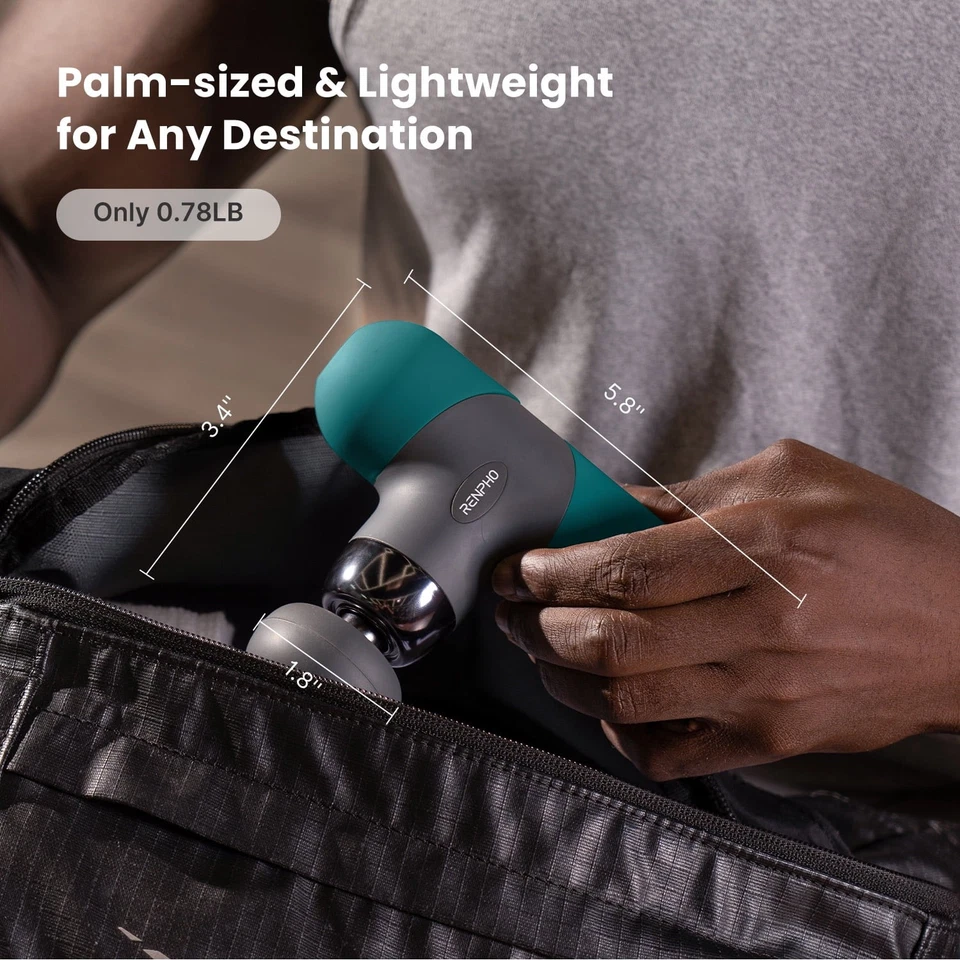 Pistola de masaje RENPHO masajeador muscular portátil de tejido profundo para aliviar el dolor Foto 3 de 4