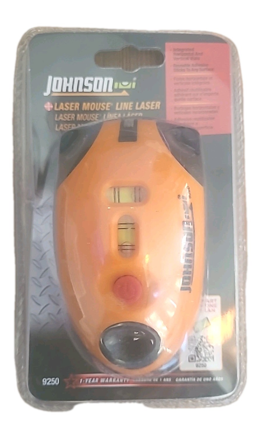 NEW Johnson Laser Mouse Line Laser Tool 9250 Orange New