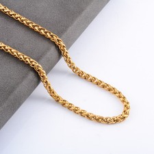 Gliederkette Halskette Edelstahl Chunky Silber Gold Damen Herren 36-61cm 3-5mm