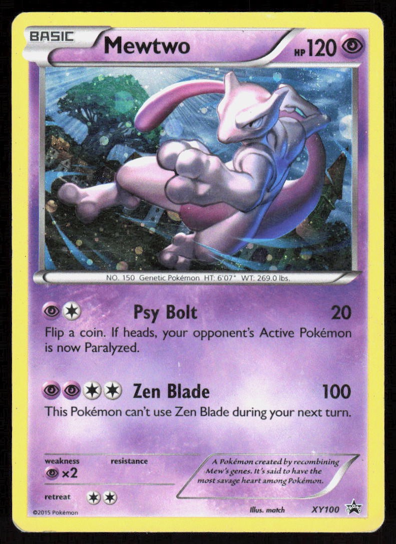 Mewtwo XY100 XY Promo Pokemon - Promo Holo HP
