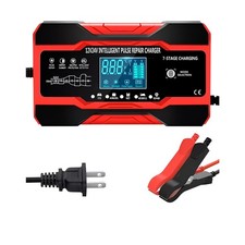 10-Amp Car Battery Charger, 12V and 24V Fully Automatic Smart Car Battery Des...