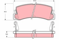 Bremsbelagsatz Scheibenbremse Hinterachse FüR Toyota Carina E VI Stufenheck