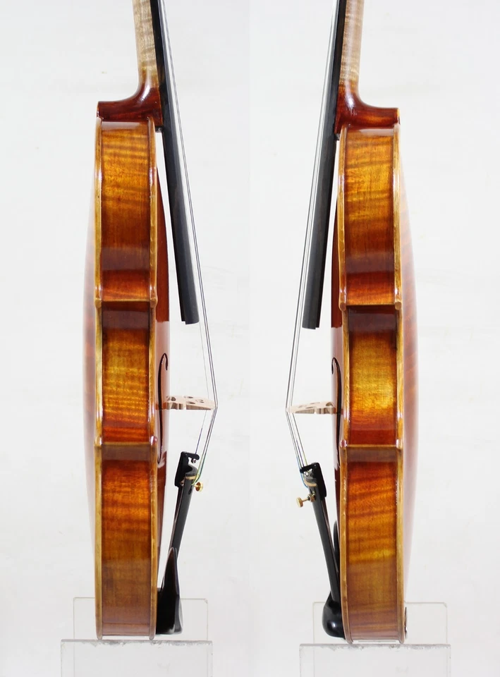 ¡Rara llama ancha! ¡Una copia de violín Stradivari! Fuerte tono cálido rico #8679 Foto 3 de 4
