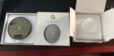 Google Nest Smart Thermostat, Charcoal - GA02081-US- Plus 2 Temperature Sensors