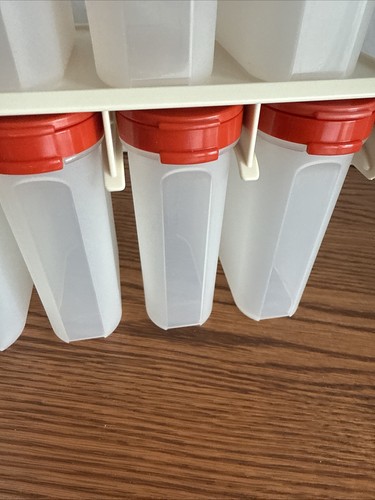 Vintage Tupperware Modular Mates Spice Rack Shakers 1846 1844-16 1847-3 - Picture 4 of 12