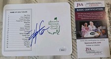Hideki Matsuyama Japan Player Signed Masters Agusta Scorecard PGA JSA