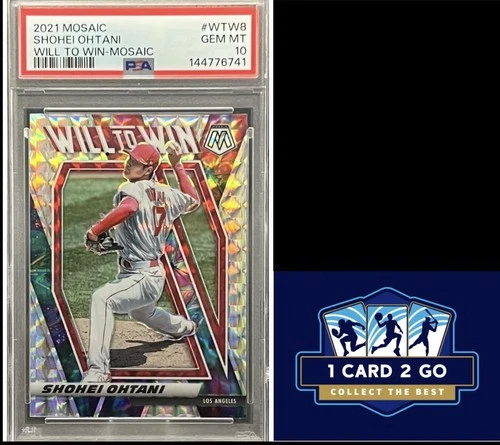 Shohei Ohtani 2021 Mosaic Will to Win Mosaic PSA 10 Gem Los Angeles Angels