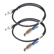 2x 12G External Mini SAS HD SFF-8644 to SFF-8644 Cable, 100 Ohms 1 Meter 3.3ft 