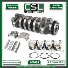 MERCEDES-BENZ SPRINTER CLASS OM651 2.2 DIESEL CRANKSHAFT PISTONS X4 REBUILD KIT