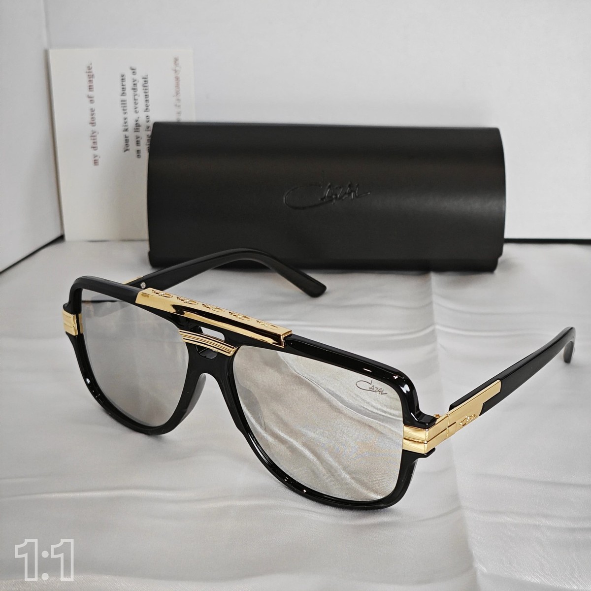 Cazal Gold Frame Black Lens Sunglasses Amazon.com: Cazal Legends Men main image 4