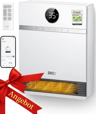 Dreo Smarter Wandkonvektor · 2000 W · Thermostat · App · Alexa · Timer