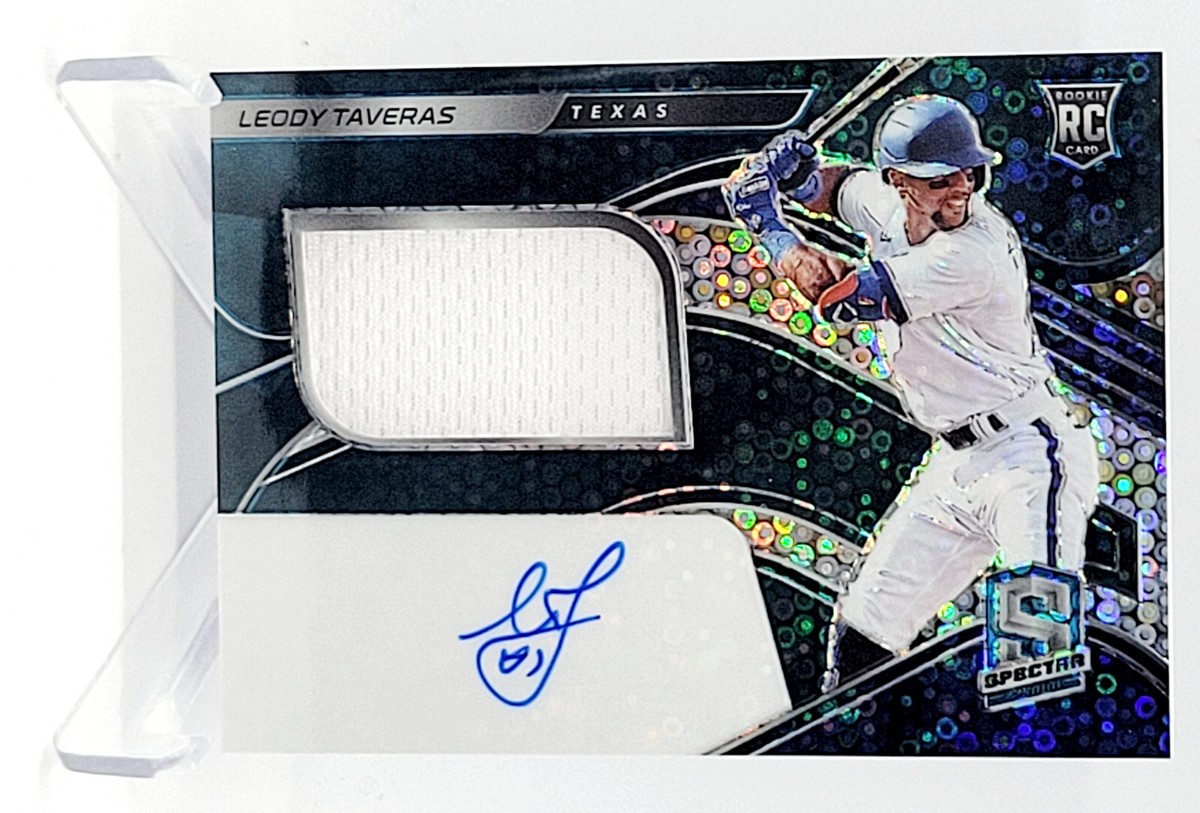 Leody Taveras 2021 Spectra Blue Prizm RPA Rookie Patch Auto Patch